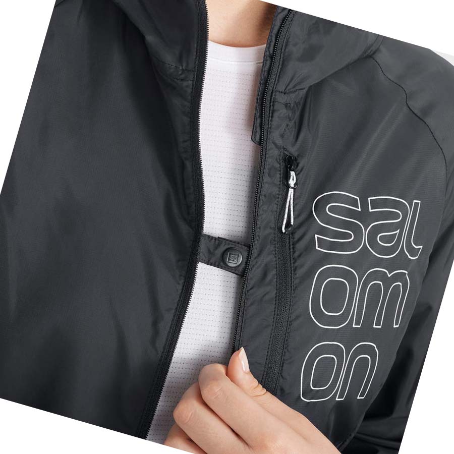 Chaquetas Salomon BONATTI CROSS WIND WINDBREAKERS Mujer Negros | MX 2465LIS